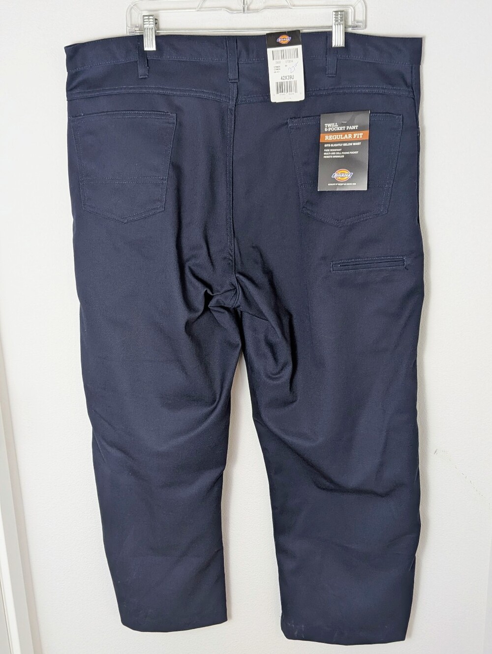 NEW MENS DICKIES Twill WORK PANTS DARK NAVY Short Sz 42*27 Fade Resistant